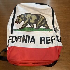 California Republic State Flag Backpack 15" x 12"